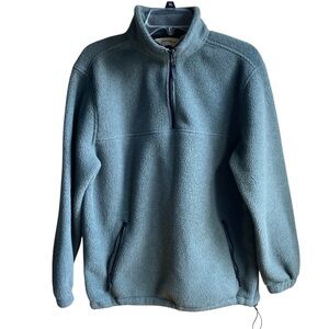 Vintage Eddie Bauer Polartec Fleece 1/4 Zip Green Small